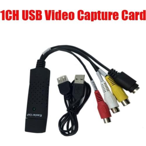 Free shipping 1ch USB Capture card EasyCAP USB2.0 Video Adapter with Audio-Video dvr card for security pc system