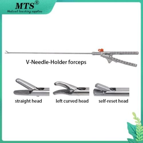 Laparoscopic 5mm V-shaped Neelde Holder forceps Stainless steel Medical Device Abdominal Surgery Equipments