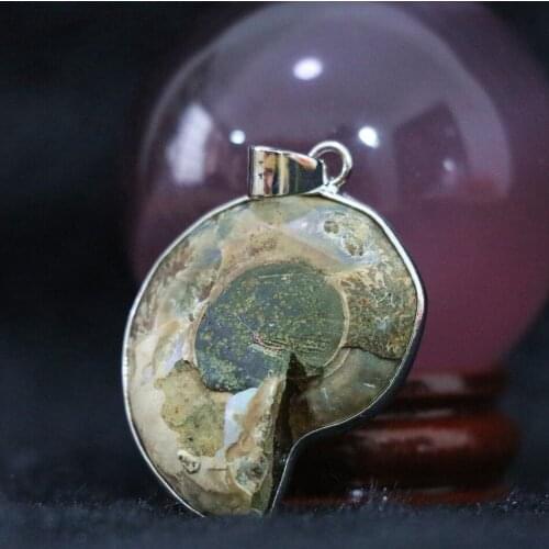 Natural Stone Screw Thread Silver-color Purfle Pendant Vintage Special Diy Jewelry Gifts for Womens Jewelry Accessories B1141