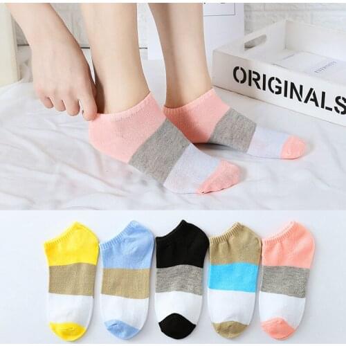 Womens Summer Socks Korean Version Candy Color Love Womens Boat Socks Cotton Shallow Mouth Non Slip Womens Boat Socks