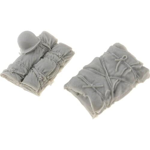 1/35 Scale Sand Table Military Scene Building Soldier Package Hat Models 2x