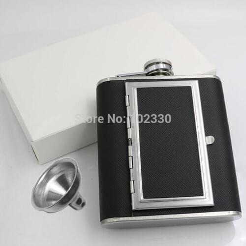 10pcs Cigarette Case 5/6 OZ Stainless Steel Hip Flasks Wine Flagon Pot Liquor Alcohol Whiskey Bottle Drinkware