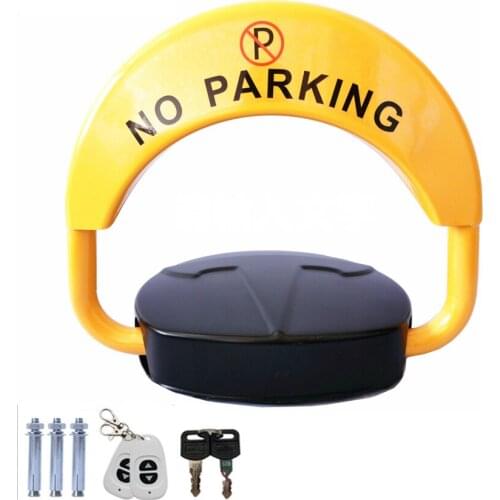 2 Remote Control Folding Safety Automatic Sensor Parking Lock Barrier Guard Column with Lock and Bolt (Excluding Battery)