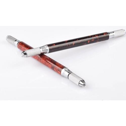 30pcs Manual Eyebrow Tattoo Pen For Double Needle Blade Embroidery Two Heads Permanent Makeup Microblading Pen