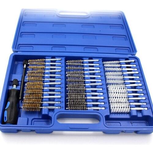 38PCS/Set Wire Hex Shank Brush Set 1/4 Inch Hex Nylon, Brass, Stainless Steel Wire Brush 8-19mm Cleaning Brush Kit