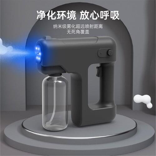 500ML Large Capatity Sterilization Spray Adjustable Spray USB Charging Wireless Nano Blue Light Steam Spray Disinfection Sprayer