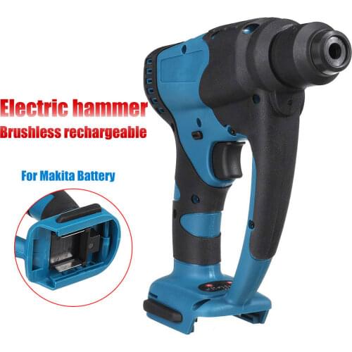 18V Brushless Cordless Rotary Rechargeable Hammer Drill Electric Demolition Hammer Power Impact Drill Adapted For Makita Battery