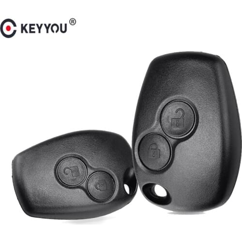 KEYYOU Without Blade 2 Buttons Car Remote Key Shell For Renault Dacia Modus Clio 3 Twingo Kangoo Nissan Remote Cover Fob Case