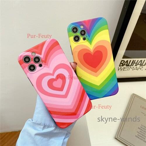 For APPLE iPhone 11 12 X XR XS Pro Max Melaleuca love painting case anti-fall phone back cover for iPhone 7 8 Plus coque fundas