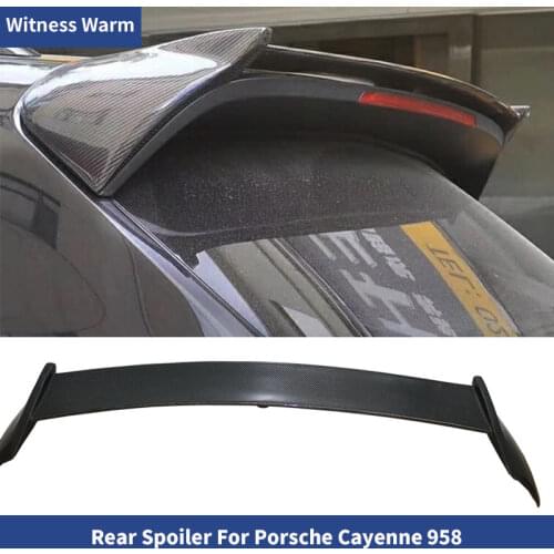 For new Porsche Cayenne 958 spoiler rear wing spoiler FRP/carbon fiber Rear Roof Trunk Spoiler 15-17