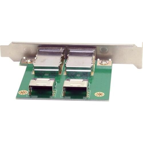 NGFF Dual Ports Mini SAS SFF-8088 To SAS 36Pin SFF-8087 PCBA Female Adapter