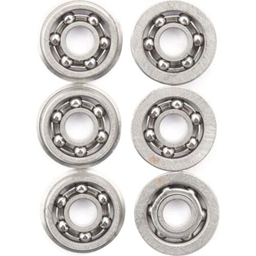 FB 6Pcs 6mm/7mm/8mm/9mm Bearing With Cover Gear Wave Box For Gear Box Modified - Silver
