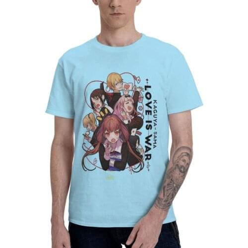 Male Anime Kaguya-sama: Love Is War Shinomiya Kaguya Fujiwara Chika TShirt Graphic Tshirt Short Sleeve T Shirt Cotton Tee Top