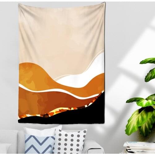 Mountain Landscape Sun Moon Tapestry Wall Hanging Bohemian Celestial Wall Tapestry Hippie Wall Carpets Dorm Decor Boho Home