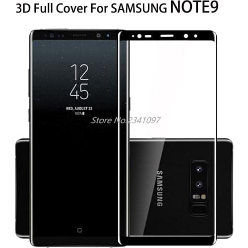 Smartphone NOTE9 Glass 3D Curved Case for SAMSUNG Galaxy NOTE 9 Full Glue Tempered Glass Case Friendly Phone N960N Film Glass