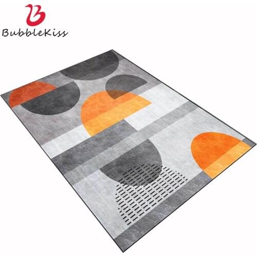 Bubble Kiss Nordic Style Gray Orange Geometry Carpet For Bed Room Abstract Design Rugs And Carpets For Home Living Room Area Rug