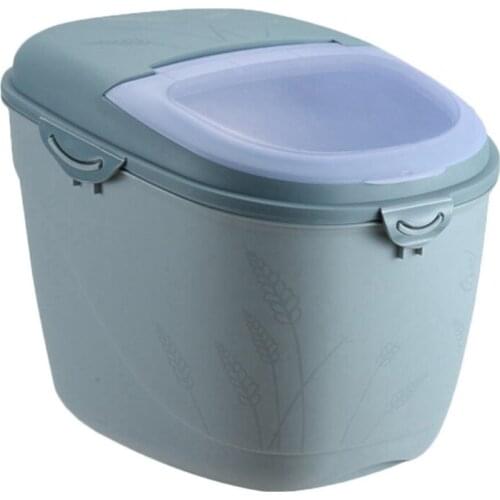 10KG Kitchen Sealed Rice Bucket Household Plastic Moisture-Proof Cat Food Dog Food Insect-Proof Rice Storage Box