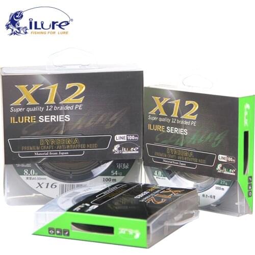 ILure Brand 100 Mt 20-145lb PE Braided Line 12 Stands Multifilament Line Strong Fishing Line Carp Fishing Salt Water Line Pesca