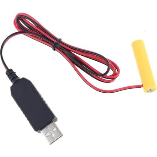 LR03 AAA Battery Eliminator USB Type C Power Supply Cable Replace 1-4pcs AAA Battery For Electric Toy Flashlight Clock