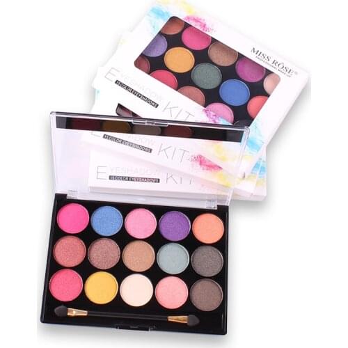 15 Colors Matte Eye Shadow Earth Color Eye Shadow Natural Smooth Palette Waterproof Long Lasting Makeup Cosmetics TSLM1
