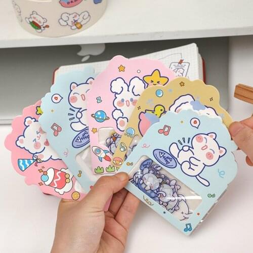 Kawaii Cartoon Animal Series Bear PET Sticker DIY Hand Account Decoration Accessories Cute Office School Stationery