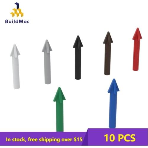 10PCS MOC Bricks18041 Arrow Spear Javelin Harpoon For Building Blocks Parts DIY Education Construction Classic Brand Gift