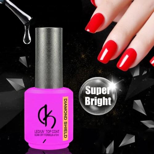 Semi-permanent Bright Diamond Top Coat Gellac 15ml Base and Top Coat for Gel Polish Manicure uv led Varnish Hybrid Nails Primer