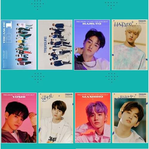 Treasure Hyunsuk Jihoon Yoshi Junkyu Mashiho Jaehyuk Asahi Yedam Haruto Jeongwoo Junghwan Doyoung Photo Self Adhesive Poster New