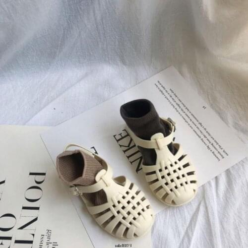 Children Sandals Baby Girls Toddler Soft Non-slip Princess Shoes Kids Candy Jelly Summer Beach Shoes Boys Casual Roman Slippers