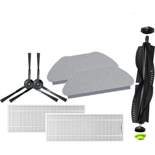 Vacuum Cleaner Roller Main Brush Side Brush HEPA Filter Mop Cloth for 360 X100 MAX Robotic Vacuum Cleaner Parts Replacement
