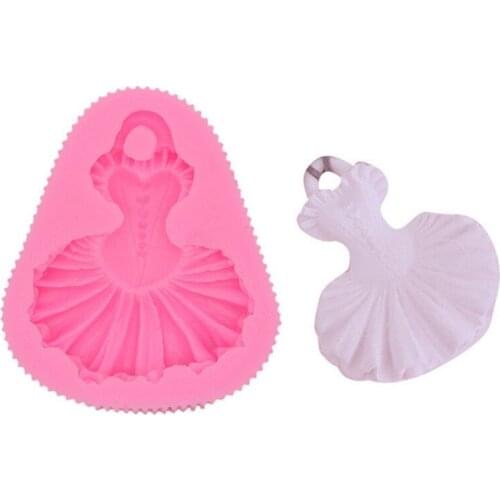 Wedding dress Cakes Molds Silicone Mold Fondant Cake Chocolate Soap Candy Biscuit Sugar Mold Baking Kitchen Accessories DIY