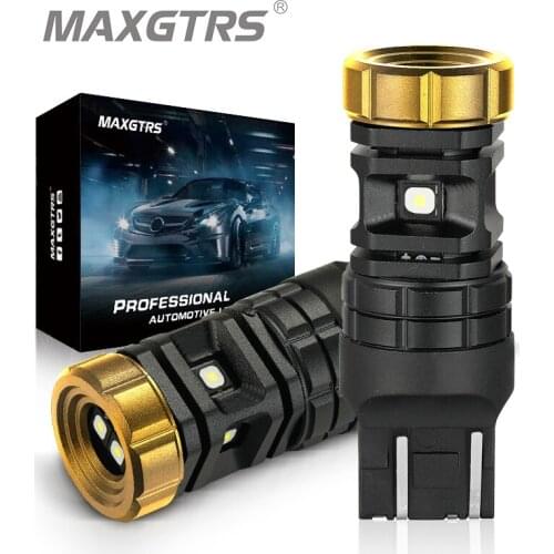 High Power T20 LED Bulb 3838 LED Chip 7443 7440 W21W W21/5W Canbus 6000K Reverse Light Yellow Red Tail Lamp Brake Backup Light