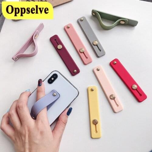 Universal Wristband Strap Push Pull Grip Stand Bracket For iPhone 13 12 11 Pro Finger Ring Holder Tablet Mobile Phone Desk Stand
