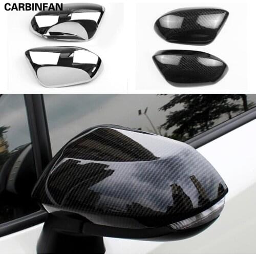 Mirror Covers Caps RearView Mirror Case Cover Carbon Look Bright Black Chrome Cover For Toyota Corolla 2019 2020 Bright Silver