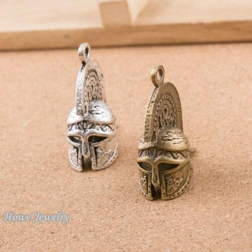 1pcs vintage Roman Spartans Helmet charm Pendant diy earring fit bracelet D019