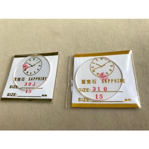 2x FLAT ROUND SAPPHIRE CRYSTAL GLASS WATCH Replacment 1.5MM THICK FROM 30.5~32.5MM