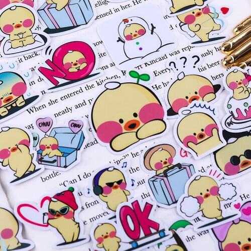 40PCS cute cartoon Duck and penguin Stickers Crafts And Scrapbooking stickers book Student label Decorative sticker kids toys