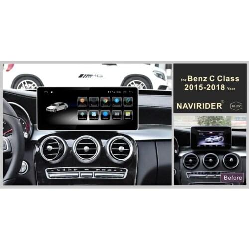 Touch Screen Car Android 8.0 Radio Player for Benz C GLC V Class 2015-2018 stereo 8Core Gps Navigation Bluetooth with NTG Menu
