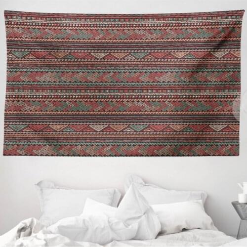 Boho Mikrofiber Large Wall Tapestry Red-Skinned Style Culture Patterns Pattern Fabric Decorative Wall hanging 230cm x 140cm