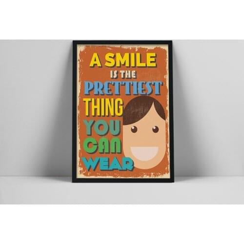 Retro Style Quote Words Home Decor Wall Art Paintings English Smile Positive Letters Nordic Poster and Prints Canvas Picture