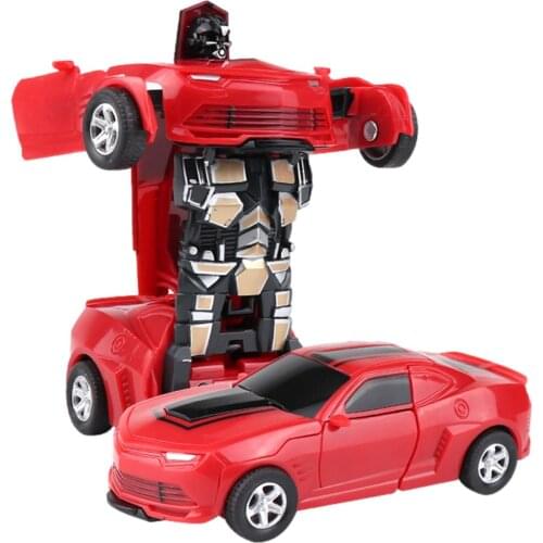 Childrens Toy Robot Police Transforming Robot Police Amber Roy Car Model Best Gift For Childrens Animated Toys One-Click Robot