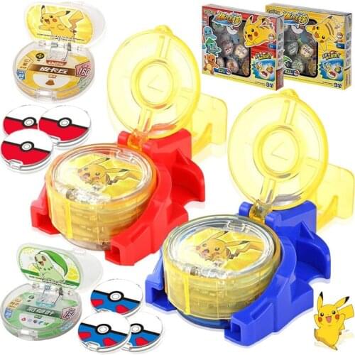 Pokemon Figures Variant launcher toys Pikachu Squirtle Go Battle Table Game Beyblade Flying Saucer Action Anime Figure Model Toy