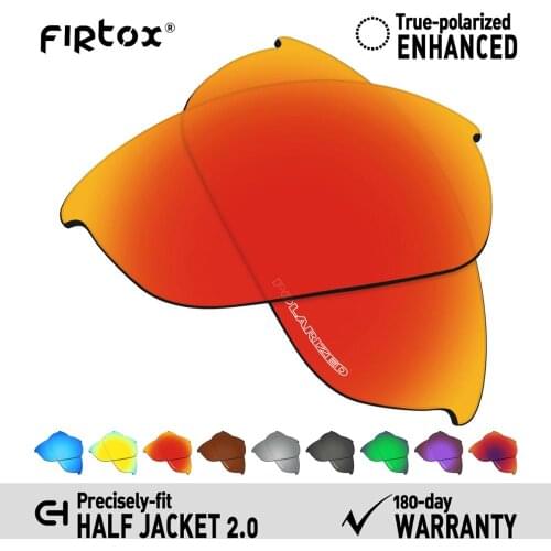 Firtox Anti-Seawater Polarized Lenses Replacement for-Oakley Half Jacket 2.0 OO9144 Sunglasses (Lens Only) - Multiple Colors