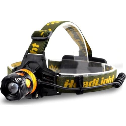 DHL/FEDEX 50PCS Zoom Headlight Glare Rechargeable Fishing Light Source Huang Bai Shuangguang Led10w Q5