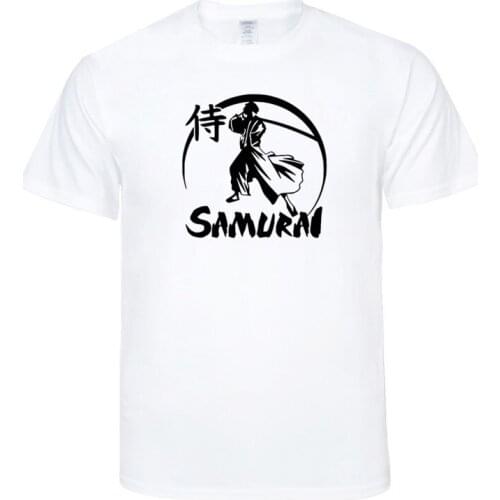 Ninja Great Japanese Samurai Warrior T Shirts Men Cotton Short Sleeve Funny Man T-Shirt Mens tshirt Tops