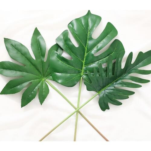 Artificial Monstera Leaves Plant for DIY Tropical Hawaiian Theme Party Home Garden Wedding Party Decor Photographic Prop Leaves