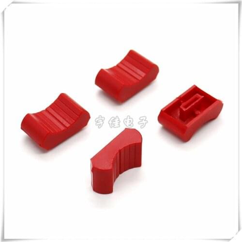 10 Piece 25*14*11MM straight slide potentiometer mixer push rod Red plastic cap console volume hat inner hole 8MM
