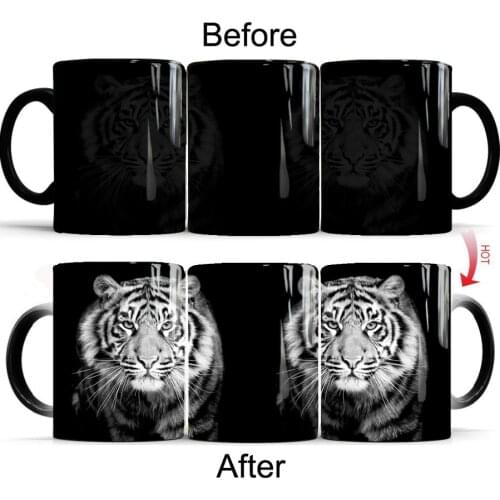 Cool tiger king 11oz Color Changing Coffee Mug Best Gift for Your boy freind father dad gift Mug Drop Shipping