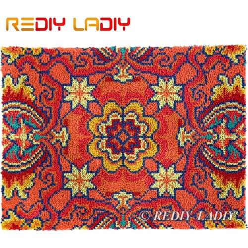 Latch Hook Kits DIY Carpet Rug Geometric Y Plush Wall Tapestry Kits Crochet Floor Mat Thick Yarn Cushion Arts & Crafts 81*61cm