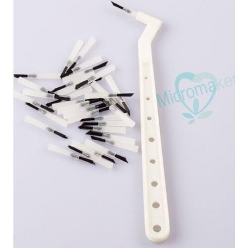 Dental 100 Pcs Disposable Composite Brush Tips With 2 Brush Handles For Denrist Lab Supplies